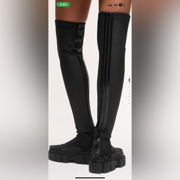 Ivy Park Noir Over the Knee Boots - size 7.5 - Picture 1 of 9